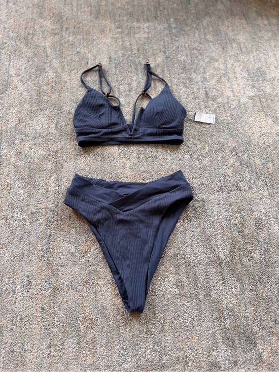 l*space Other - l*space Navy Ribbed V-Waist Bikini Set